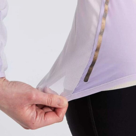 NWT Specialized SL Pro stretch mesh back wind shell L Large lavender UV lilac - Picture 4 of 7